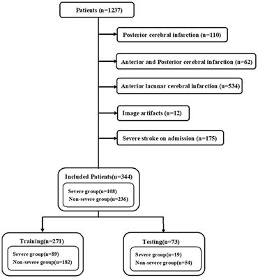 Prediction of Progression to Severe Stroke in Initially Diagnosed Anterior Circulation Ischemic Cerebral Infarction